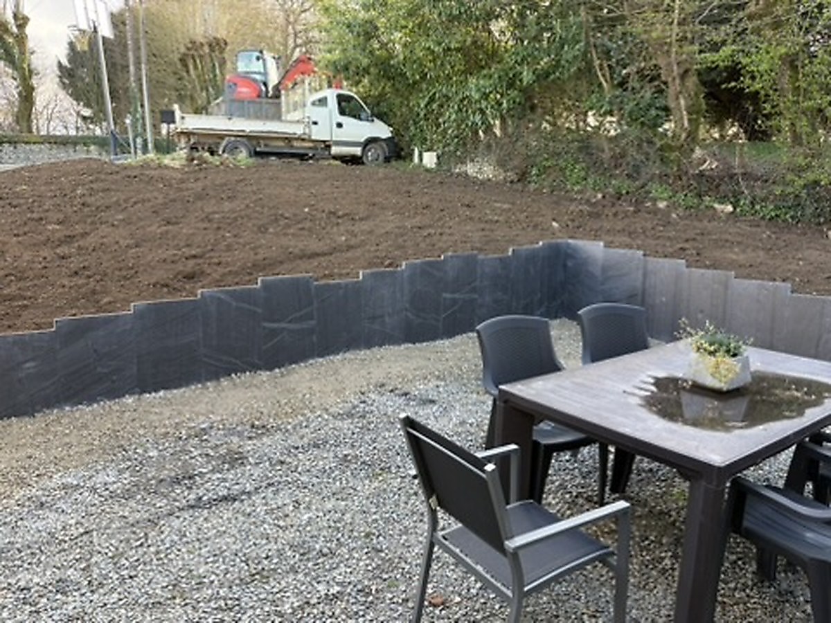 Mur soutènement ardoise terrasse