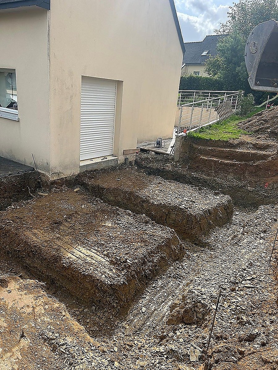 Décaissement gradin